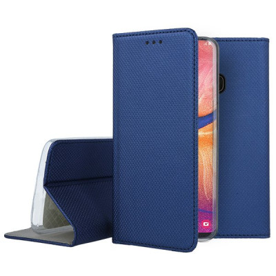 Кожени калъфи Кожени калъфи за Samsung  Кожен калъф тефтер и стойка Magnetic FLEXI Book Style за Samsung Galaxy A20e A202F син 